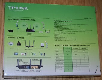 Stabilní dvoupásmový router TP LINK N750 - WDR4300, 2x USB - 2