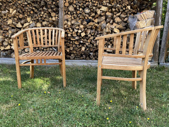 Zahradní židle, teak - 2