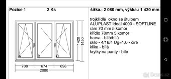 Tídílná plastová okna - 2