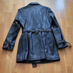 Kožný hnědý kabát Kara, vel.40 - 2