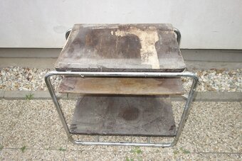 Funkcionalisticky Chromovy stolek - Halabala, Thonet? - 2