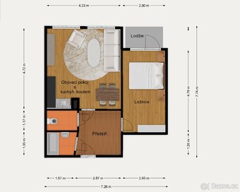 Prodej bytu 2+kk 44 m² Urbánkova, Praha - Modřany - 2