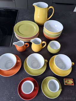 Barevný porcelánový servis Bauscher, 23 ks + 7 ks zdarma - 2