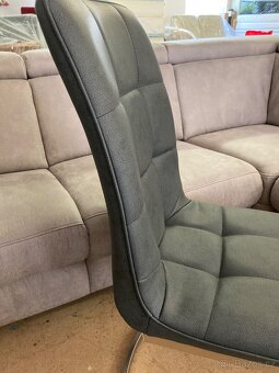 Jídelní kožené židle 5 Ks Nové - 2