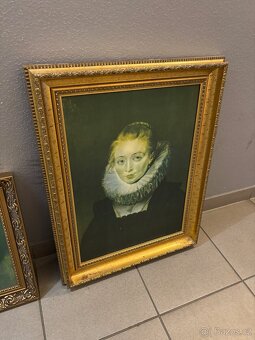 Dva rámy obrazů s fotokopii / hezký stav rámů / cena za 2kus - 2