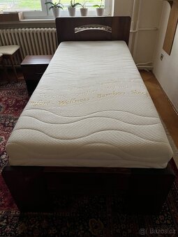 Postel z masívu i s matrací 90x200 cm - 2
