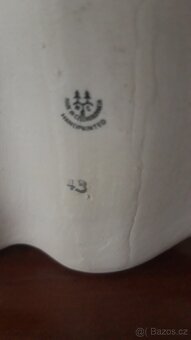 Rúžový porcelán zlacený - 2