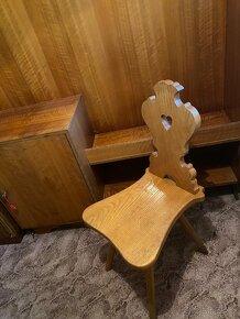 Stůl a 3 židle masiv - 2