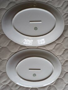 Oválný porcelánový podnos 2 ks - 32,5 a 36,5 cm - 2