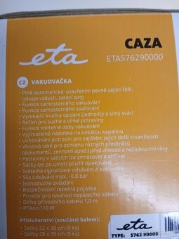Plně automatická vakuovačka ETA Caza - 2