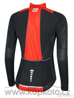 Červeno-černá cyklistická bunda FORCE vel. M - 2