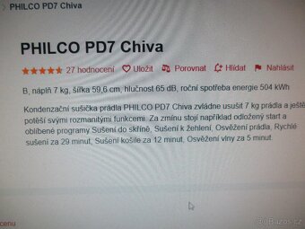 PHILCO SUŠIČKA 7kg prádla PD 7 Chiva - 2