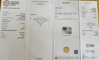 IGI DIAMANT - BRILIANT 1,74 CT. H / VS2 - TOP KVALITA - 2