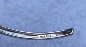 Stříbrný náramek s diamanty + certifikát - 2