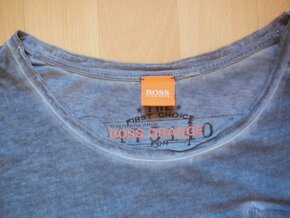 pánské Hugo Boss Orange modré tričko, tónované dl.ruk,ba,S/M - 2