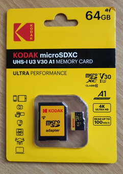 Paměťová karta MicroSD 64GB KODAK Ultra - rychlá nová - 2