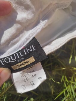 Bílé závodní rajtky Equiline Premium X-Grip sed - 2