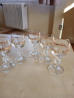 Broušené skleničky se zlacením - 2