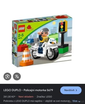 Lego Duplo Policejní motorka 5679 - 2