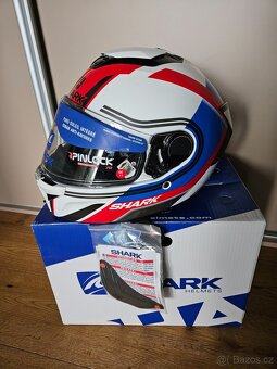Helma Shark Spartan gt tracker (bílá/modrá/červená/černá) - 2