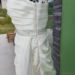 Vanilkové svatební šaty vel. 40 - 2