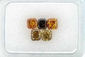 Diamanty - Nat. F. Mix Yellow-Brown-Orange - 1,25ct - VS/SI - 2