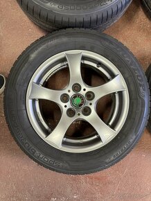 Sada ALU kol 5x112R15 ET45 6,5J, letní pneu Dunlop - 2