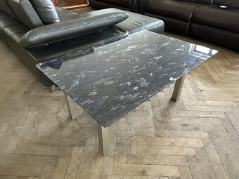 554 Konferenční stůl stolek zvedací leštěný mramor - 2