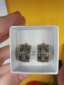 Stříbrné náušnice se zirkony 925/1000 - 2