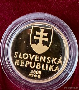 Zlatá replika 10 Sk mince z roku 2008 - 2