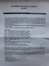 Zařízení SE 075, elektronický dojezd pro 4okna - 2