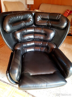 Designové křeslo Joe Colombo Elda Lounge Chair, 60. léta, bí - 2