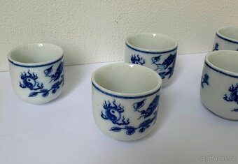 Porcelánové kalíšky Jing Jang motiv - Čína - 2