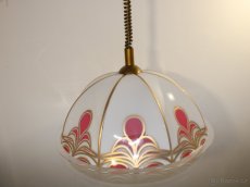 LUSTR SUKÝNKA BÍLOZLATÁ S ČERVENOU - 2