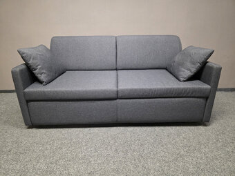 Nový rozkládací gauč s postelí šedá látka - 2