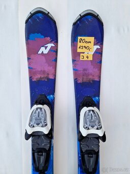 Dětské lyže NORDICA - 80cm s vázáním do 45 kg - 2