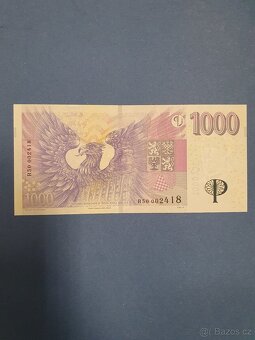 Bankovka 1000 Kč pamětní s přetiskem - 2