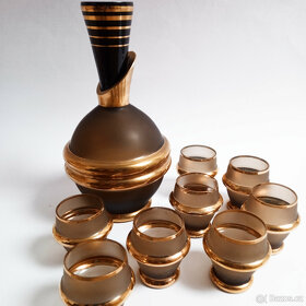 Likérová sada – kouřové sklo - 2