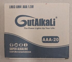 AAA / LR03 1.5V balení 20 ks alkalických baterií - 2
