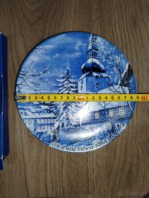 Porcelánové dekorativní talíře ZIMA - 2
