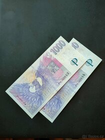 Bankovky 1000 Kč s přítiskem 30 let ČNB - 2