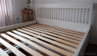 Postel IKEA IDANÄS 180x200 cm + rošt LINDBÅDEN – bílá - 2