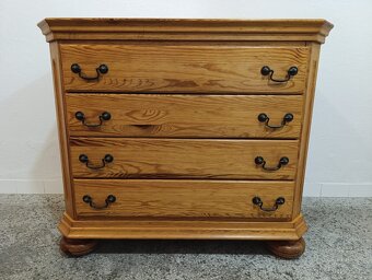 Rustikální šuplíková komoda, nábytek z masívu, - 2