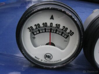 ZETOR 25 - Super 50 Tlakoměr 0-16kg/cm2 + ampermetr +/-30A - 2