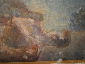 Starožitný obraz zajímavé - pláto olej - 2