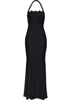 Nové dlouhé černé plesové šaty vel.38 - 2