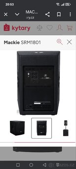 Prodám Subbas active MACKIE 1801 1000w - 2