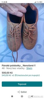 Pánské polobotky vel. 46 nenošené - 2