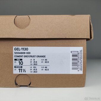 ASICS Gel-1130 Cement Grey Rust Orange 44 - 2