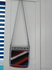 Malá vlněná kabelka, peru vzor - 2